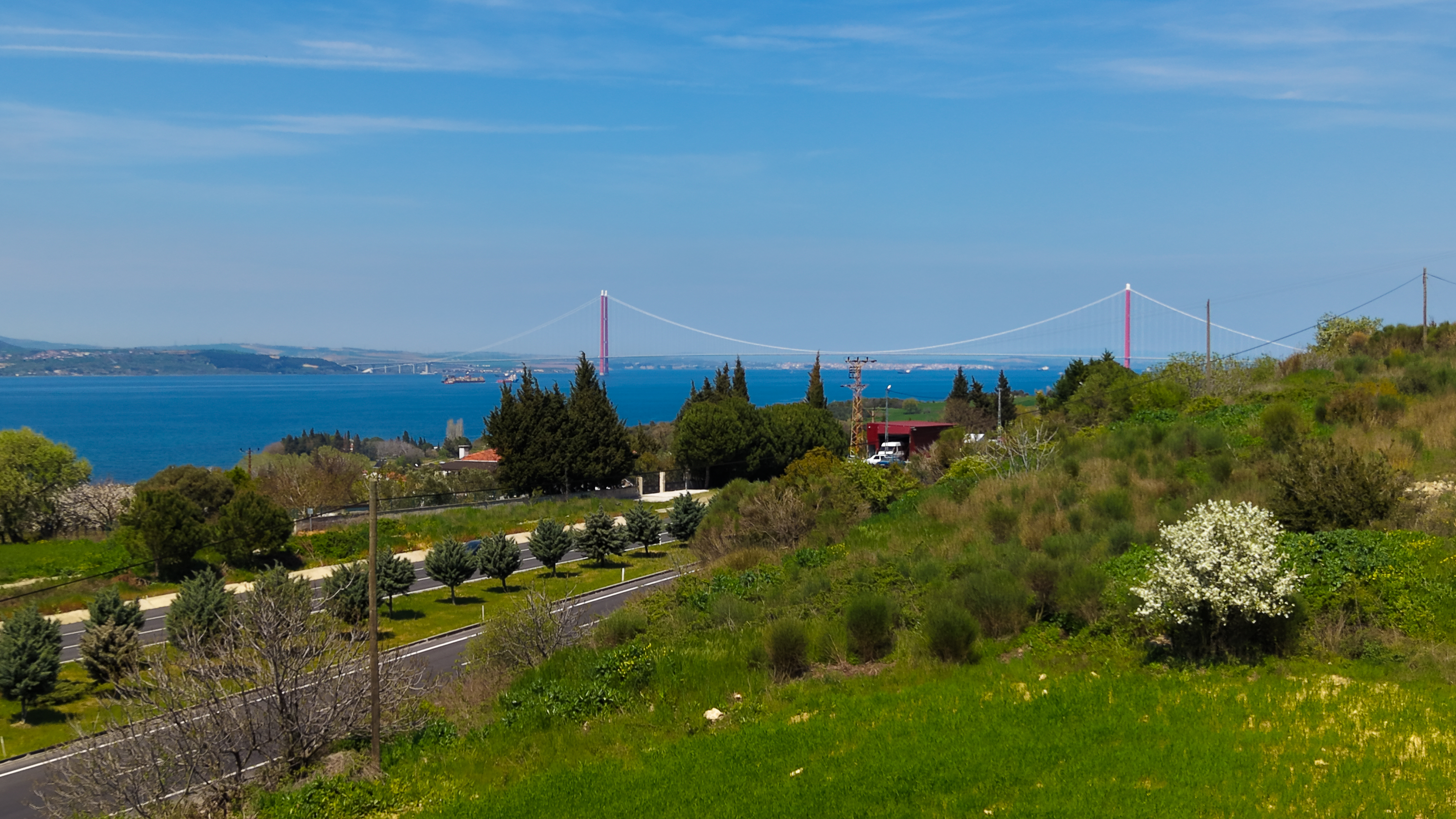 Çanakkale Boğazı havadan görünüm